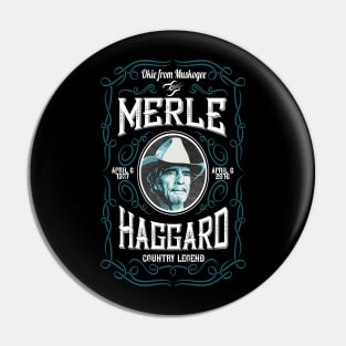 Merle Haggard Design Pin