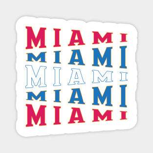 TEXT ART USA MIAMI Magnet