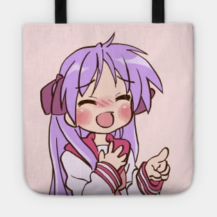 blushing laughing kagami hiiragi / lucky star Tote