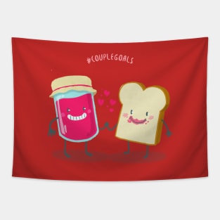 Jam and Bread - Hashtag Couple Goals Tapestry