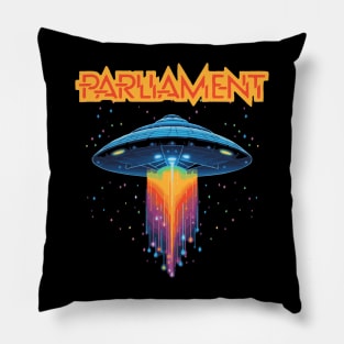 Parliament Funkadelic Retro Mothership UFO Rock Funk Throwback Pillow