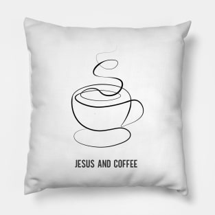 Jesus and coffee Pillow