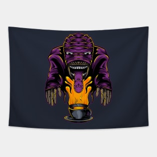 Mummy monster coffee Tapestry