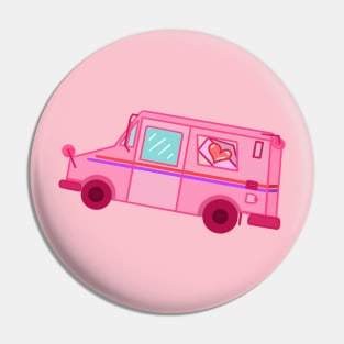 Cute Pink Mail Truck LLV Pin