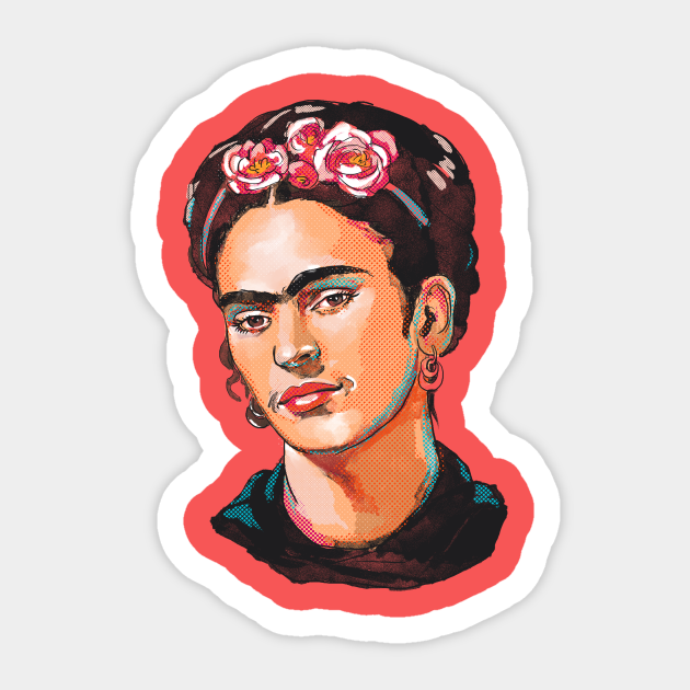 Frida Kahlo Artist And Icon Strong Woman Sticker Teepublic Image uploaded by asian icons. frida kahlo artist and icon