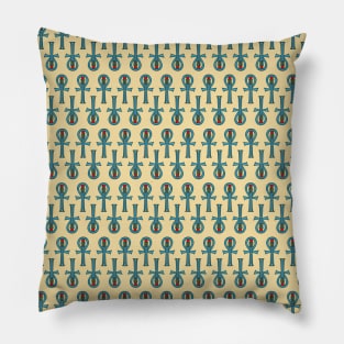 Blue Ankh pattern Pillow