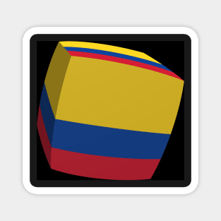 Colombian Flag cubed. Magnet