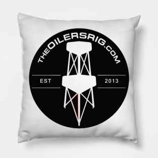 Oilers Rig Puck Logo Tee Pillow