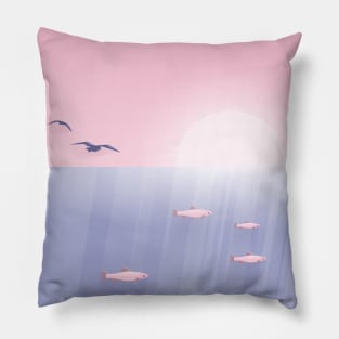 Sea landscape underwater Pillow