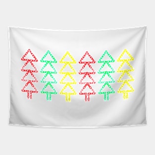 Color Chain  Christmas Trees Tapestry