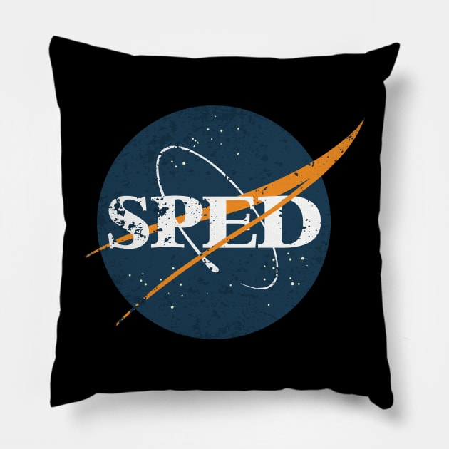 SPED Space Vintage Pillow by orlumbustheseller