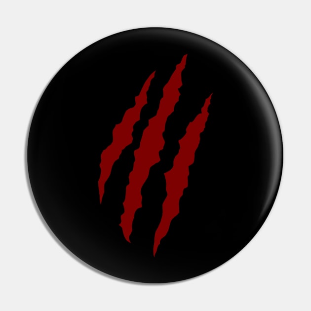 Claw Slash (Red) Pin by SheWhoLovesMonsters