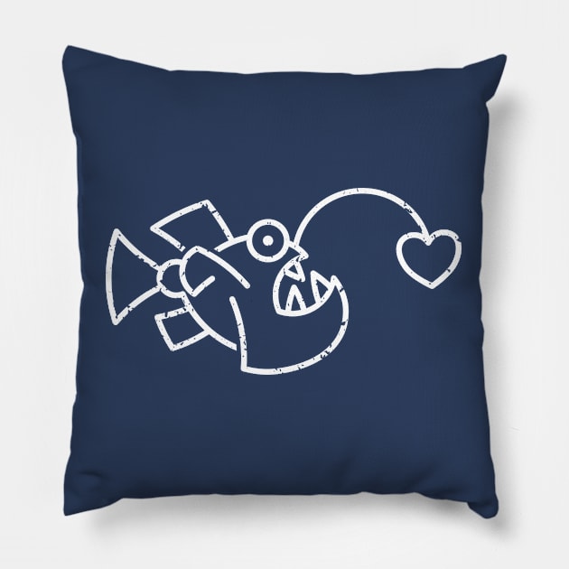 Funny Anglerfish Pillow by NeverDrewBefore