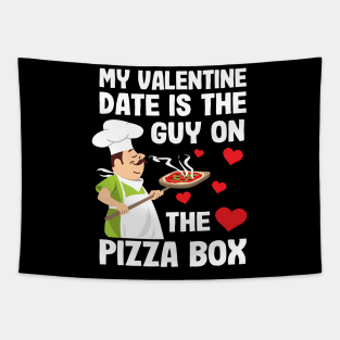 Funny Pizza Box Guy Anti Valentine´s Day Gift Tapestry