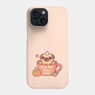 Cute Pug Pugkin Pumpkin Spice Latte Funny Phone Case