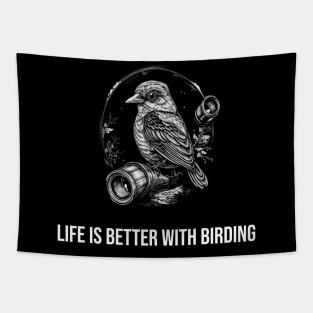 Bird watching , Bird Watching Gift, Bird Lover, Funny Birder, Ornithologist Tapestry