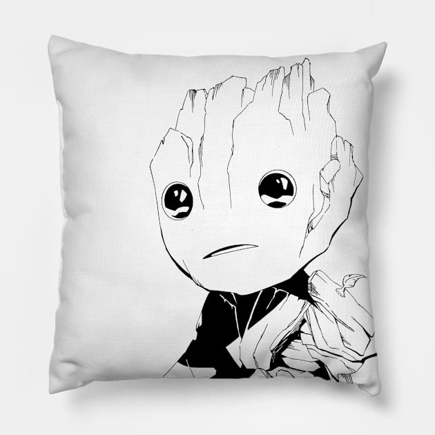 Baby Groot Pillow by TreverCameron