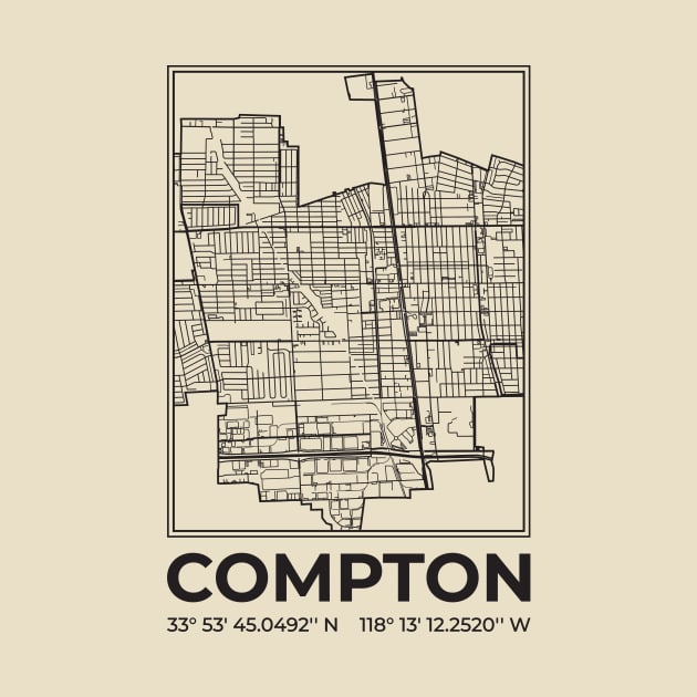 Compton minimalist map by R4Design