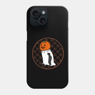 Halloween Horror Penguin Dark Round Phone Case