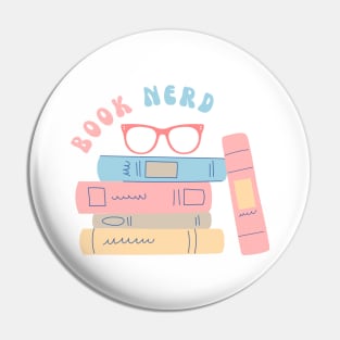 Book Nerd Girl Retro Pin