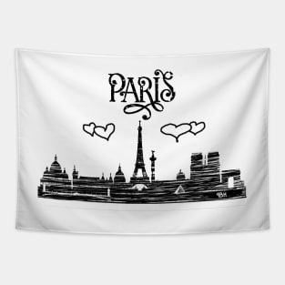 Paris - World Cities Series by 9BH Tapestry