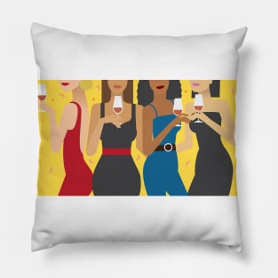 Girls Night Out | Inspired by Cindy Lauper Song | Girl Illustration | Gift Idea for Women Pillow