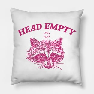 head empty raccoon shirt, Retro Cartoon T Shirt, Weird T Shirt, Meme T Shirt, Trash Panda T Shirt, Unisex Pillow