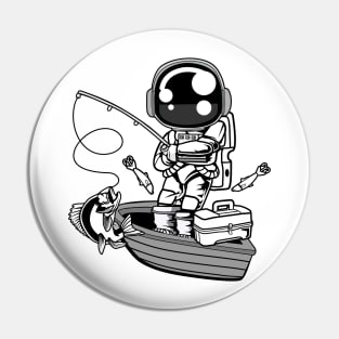 Astronaut Fisherman Pin