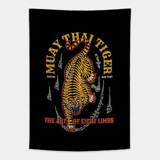 Antique Tiger Muay Thai Tattoo Tapestry