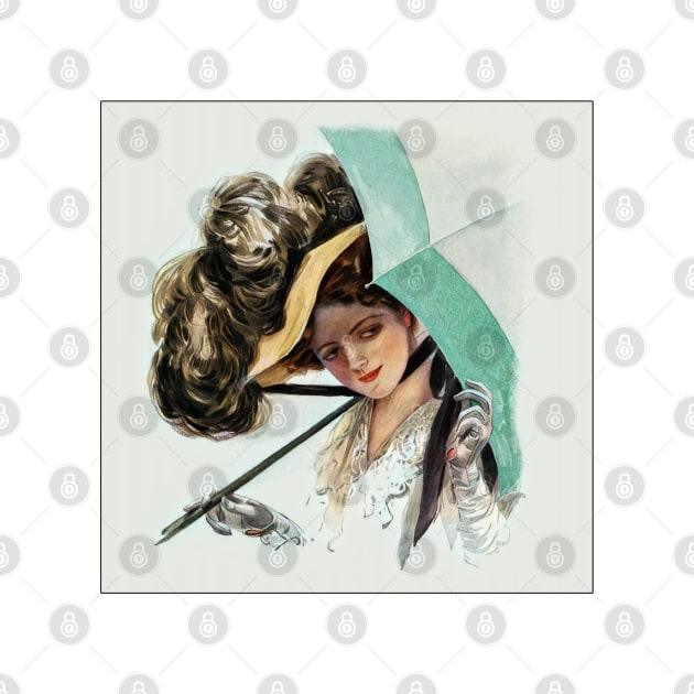 Girl with Umbrella - Vintage by Wilcox PhotoArt