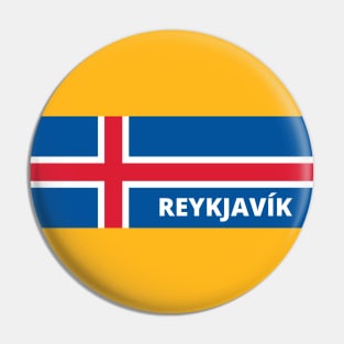 Reykjavík City in Icelandic Flag Pin