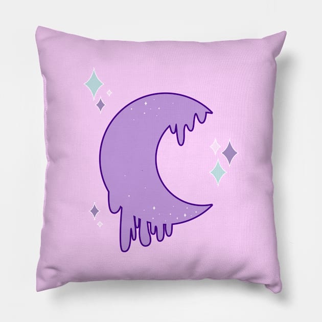 PASTELL MOON // pink Pillow by KaonashixJo