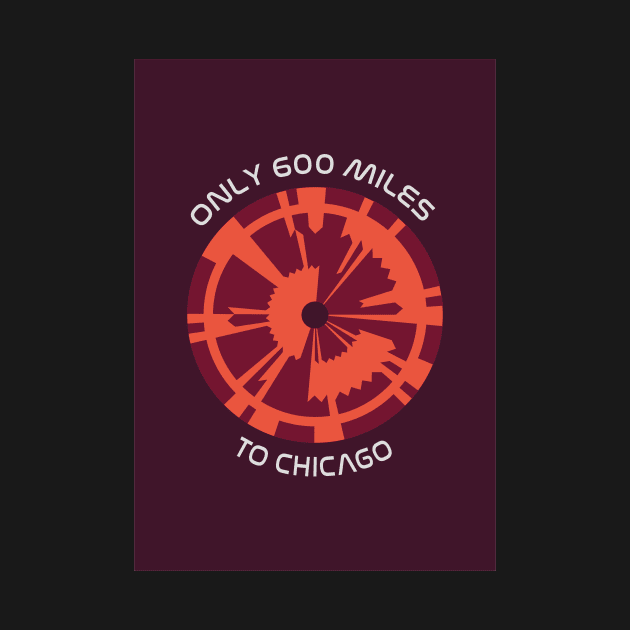 JPL/NASA Perseverance Parachute "600 miles to Chicago" Request Poster #3 by Walford-Designs