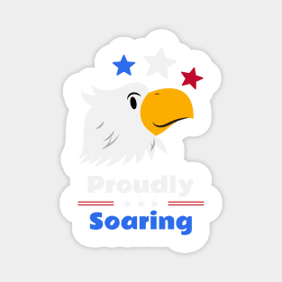 Proudly Soaring 4th of July Bald Eagle Magnet