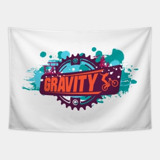 Gravity Mountain Biking Tapestry