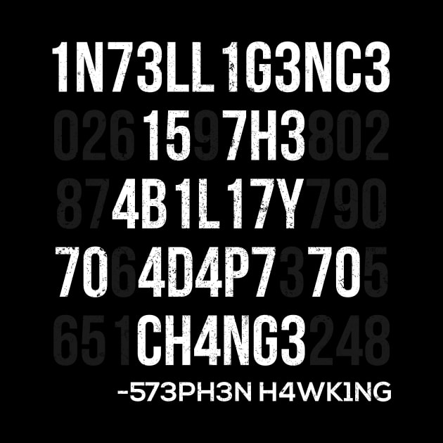 1n73ll1g3nc3 15 7h3 4b1l17y 70 4d4p7 70 ch4ng3 Steven Hawking Mask