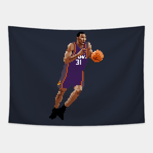 Shawn Marion Pixel Dribble Tapestry by qiangdade