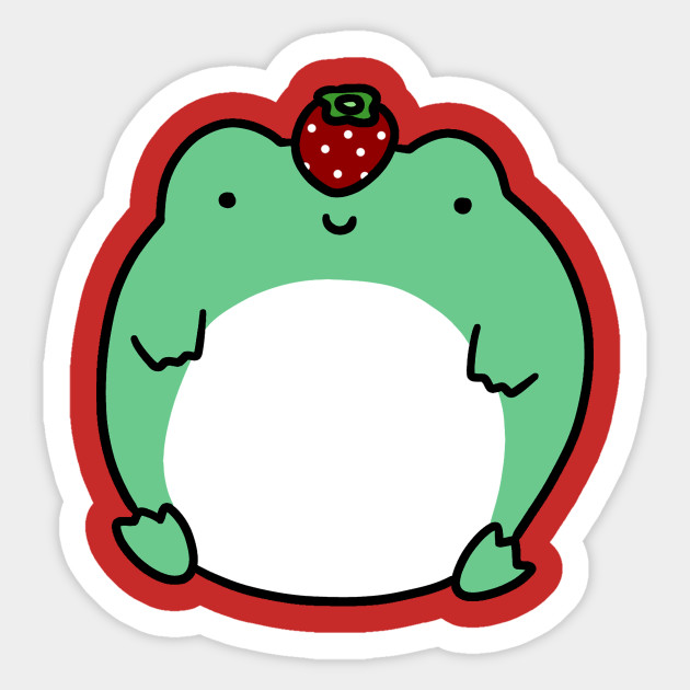 Strawberry Frog - Frog - Sticker