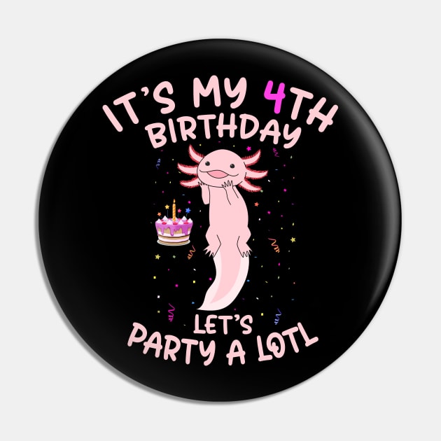 Axolotl Fish its My 4th Birthday I'm 4 Year Old lets party Pin by Msafi