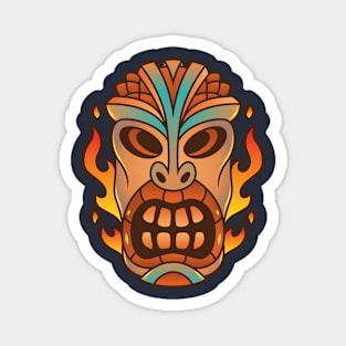 Funny Tribal Tiki Head Magnet