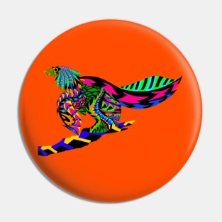 dinosaur in rainbow wings ecopop Pin