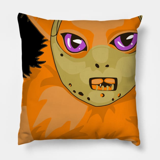 Hannibal Lecter Cat Pillow by macpeters