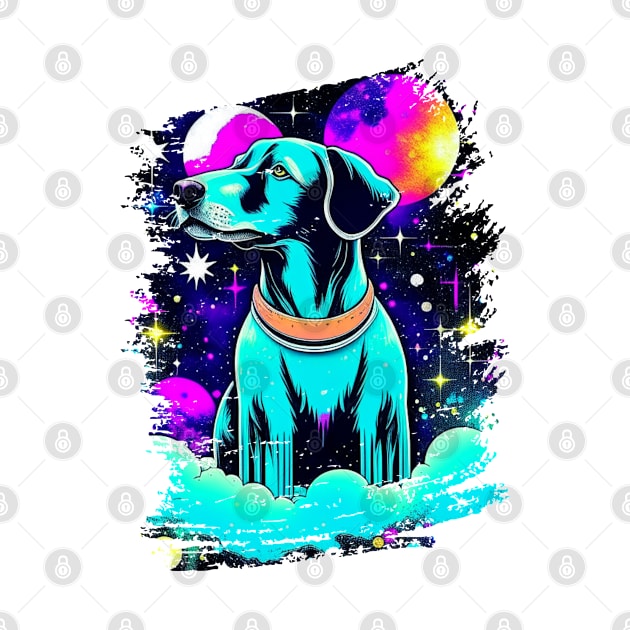 Psychedelic dog thinking of you by Craftycarlcreations