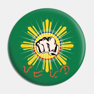 Phil.Sun Fist / Baybayin word Padayon (to continue) Pin