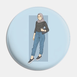 Girl Blue Jeans Pin