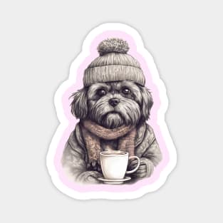 dog and coffee Magnet