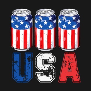 Beer American Flag 4th of July T-Shirt, Patriotic T Shirts, Independence Day, Fourth of July, Merica Shirt, USA Flag, Funny 4th of July T-Shirt