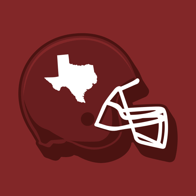 Texas Outline Football Helmet by SLAG_Creative