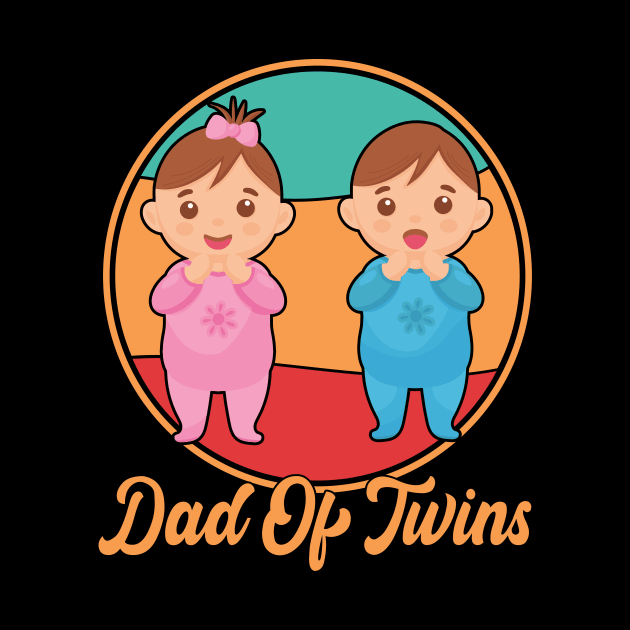 Dad Of Twins Classic Overachiever Fathers Day Twin Parents by KB Badrawino