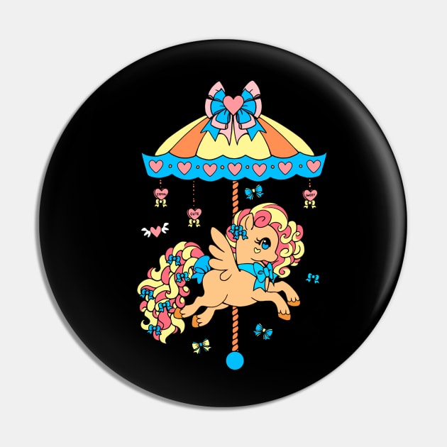 Carousel Merry Go Round Pony Horse Pin by Happy Art Designs